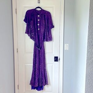 Vintage 1930s lace evening dress